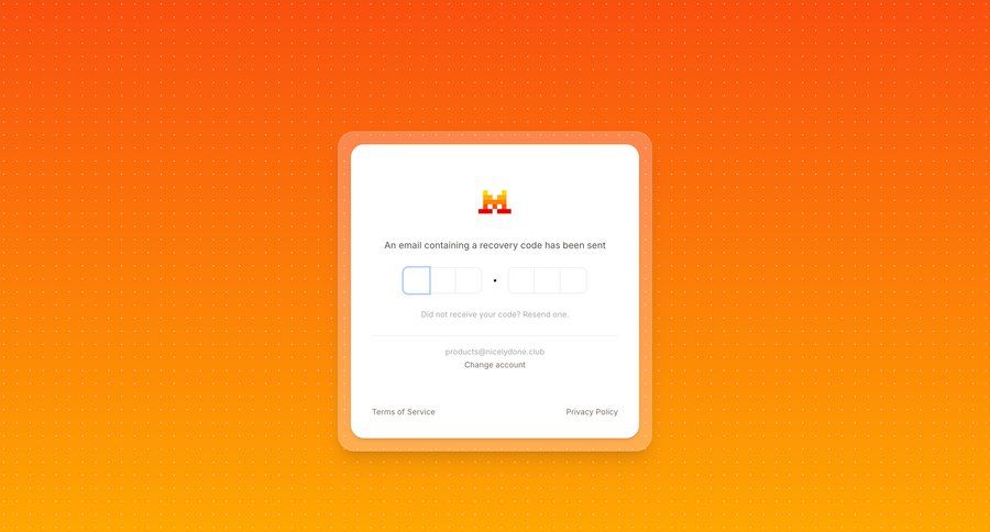 Mistral
				password reset ui page example