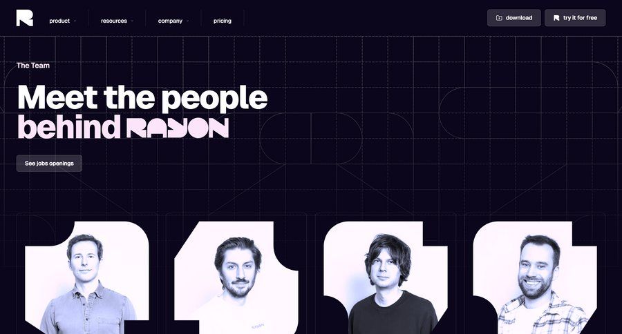 Rayon
			 collaborators group members career jobs job not found page not found data grid ui page example