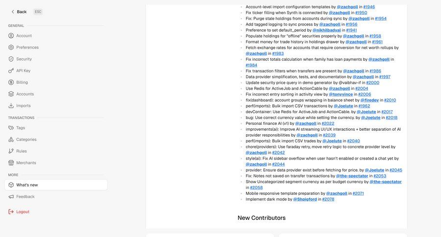 Maybe Finance
				list ui page example