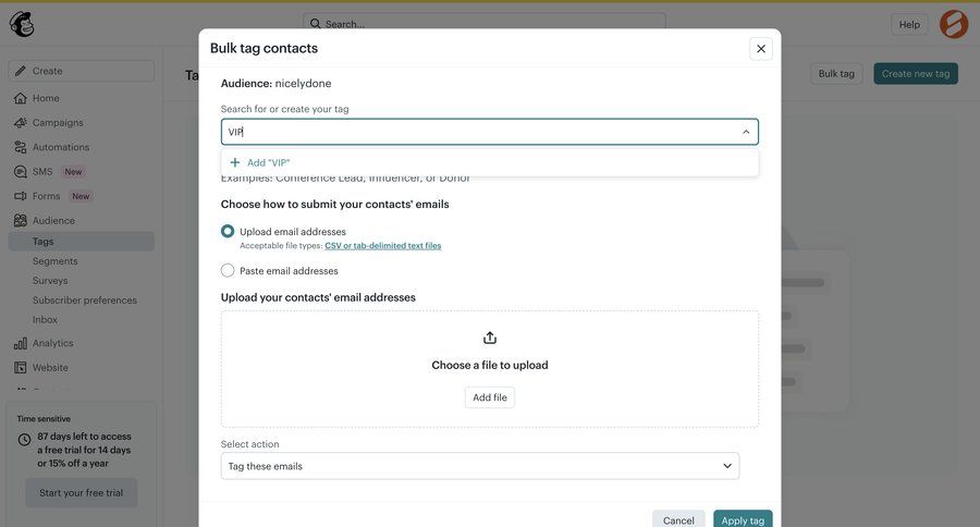 Mailchimp
				form ui page example