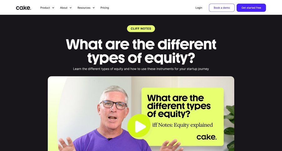 Cake
				article ui page example