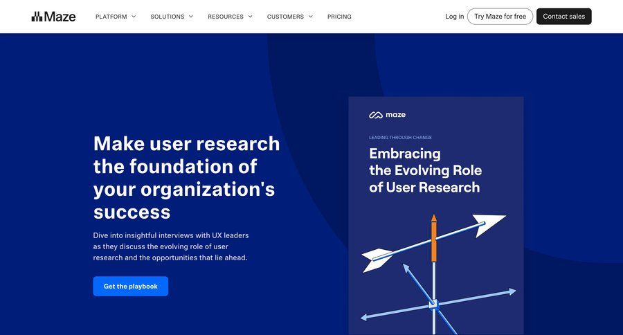 Maze
			 b2b marketing ui page example