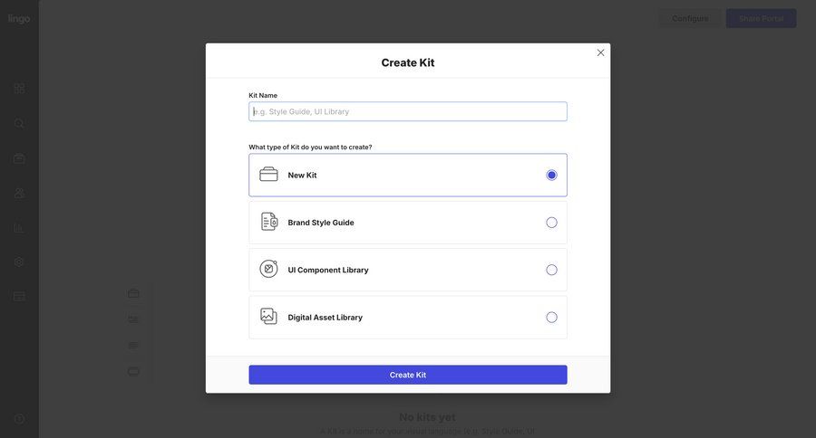 Lingo
			 onboarding form template selection ui page example