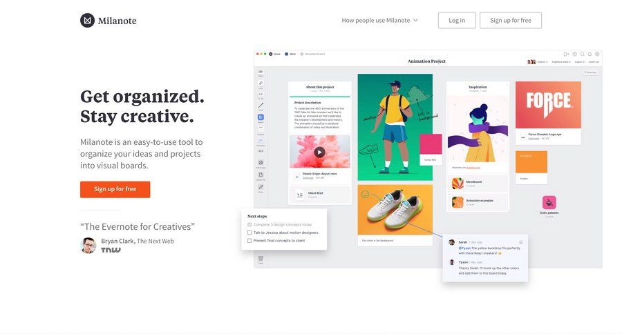 Milanote
			    ux ui design