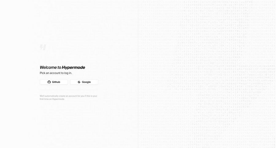 Hypermode
			signup onboarding grid onboarding user authentication account creation authentication user account login login page ui page example