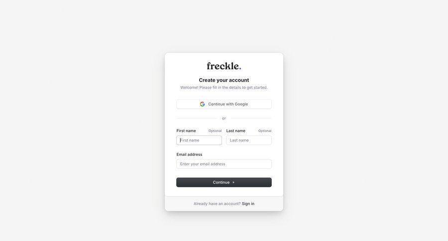 Freckle
			      ux ui design