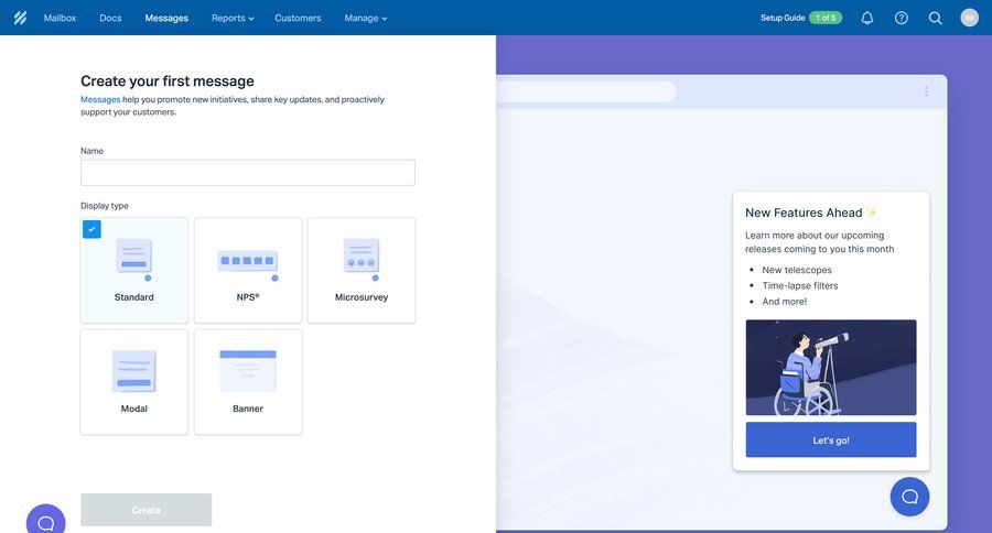 Help Scout
			 grid form customer engagement customer communication modern ui page example
