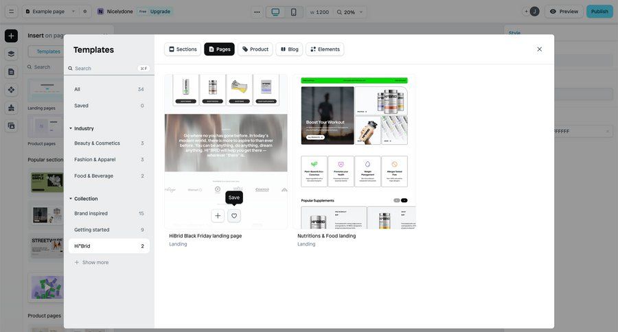 Instant
			modal & popover gallery templates e-commerce grid templates template library template selection upgrade modal free templates dropdown filters sidebar image gallery media gallery photo gallery media assets blog templates ui page example
