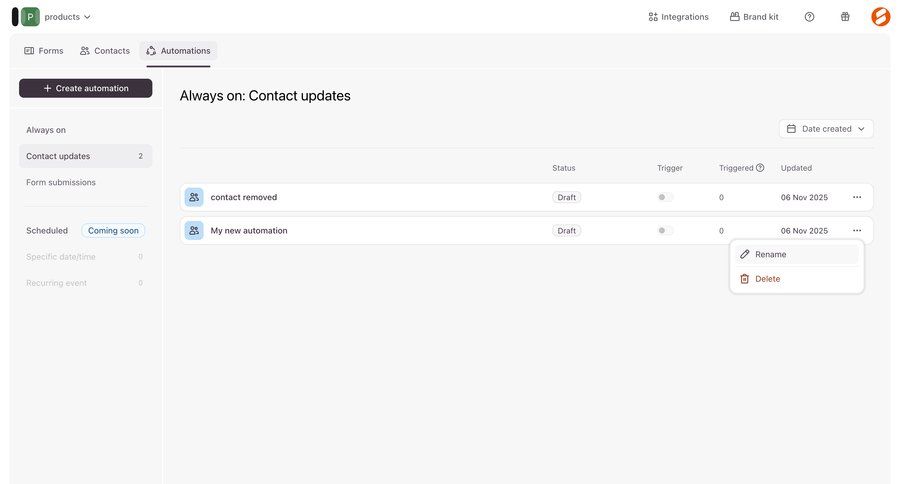 Typeform
			 workflow management ui page example