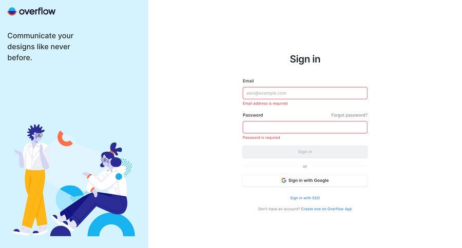 Overflow
				signin page example