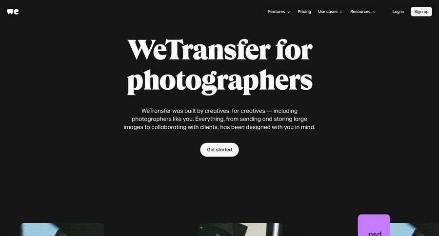 WeTransfer
			gallery use cases testimonials document list call to action image gallery media gallery photo gallery testimonials case studies customer stories media assets ui page example