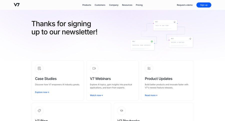 V7
			resources newsletter case studies newsletter signup ui page example