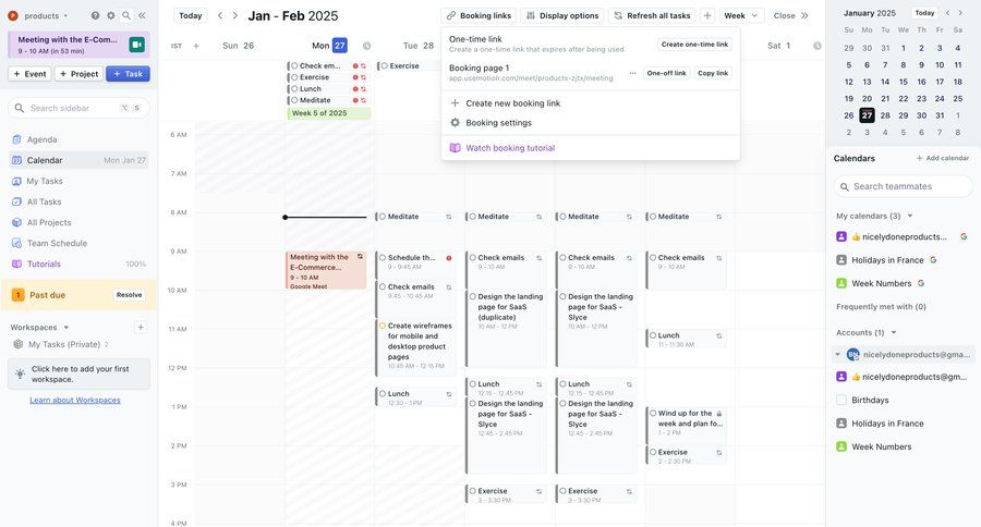 Motion
			 task management project management grid calendar events calendar screen sidebar alert message system notification push notification notification center menu time selector time management ui page example