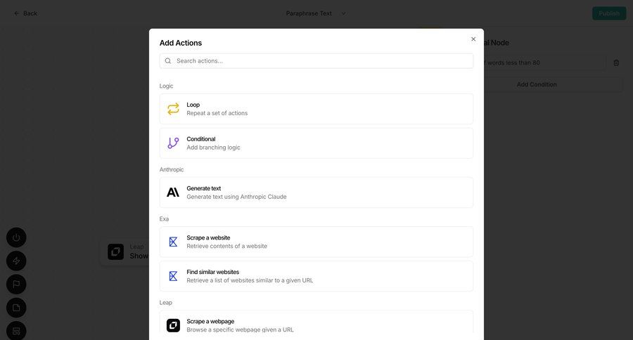 Leap
			  ux ui design
