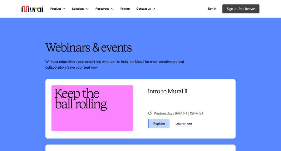 Mural
				webinars ui page example