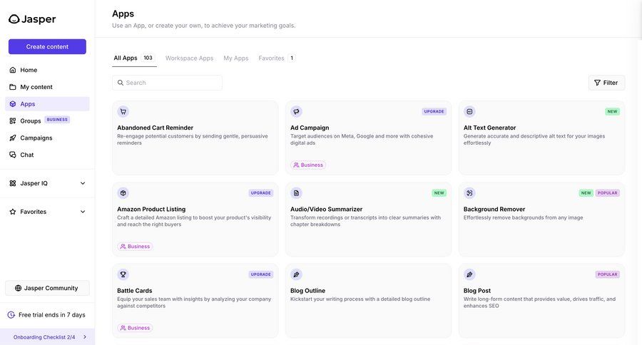 Jasper
			list collection application download grid ui page example