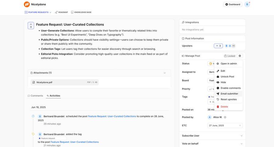 FeatureOS
			 dashboard project management attachment activity tracking sidebar menu ui page example