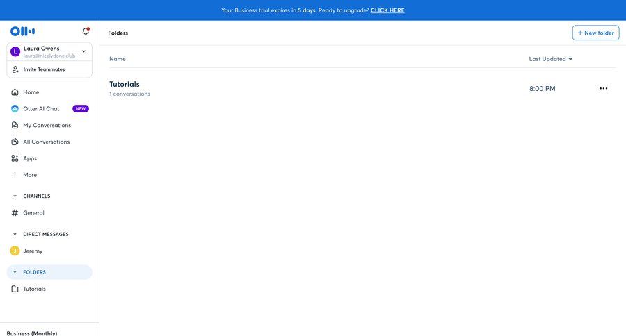 Otter
			 collaboration file management folder management sidebar menu folder tips ui page example