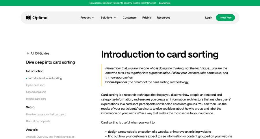 Optimal
				article ui page example