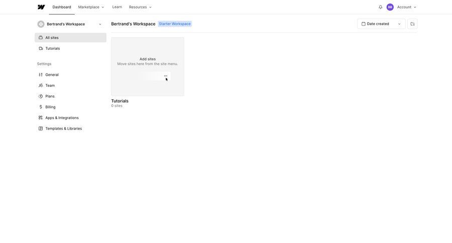 Webflow
				home page example