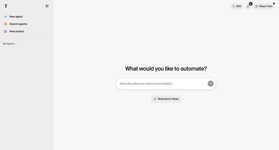 Twin
				empty state ui page example
