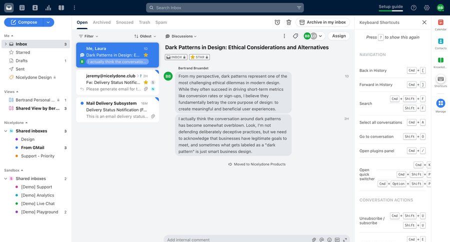 Front
			 grid onboarding full-screen layout email management email inbox management inbox task communication lists communication alternatives documentation keyboard shortcuts quick actions comment mode ui page example