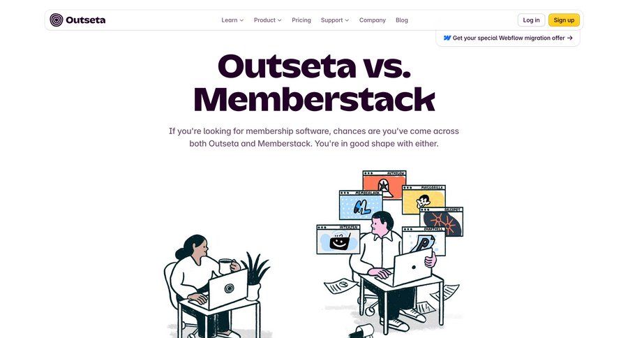 Outseta
				product page ui page example