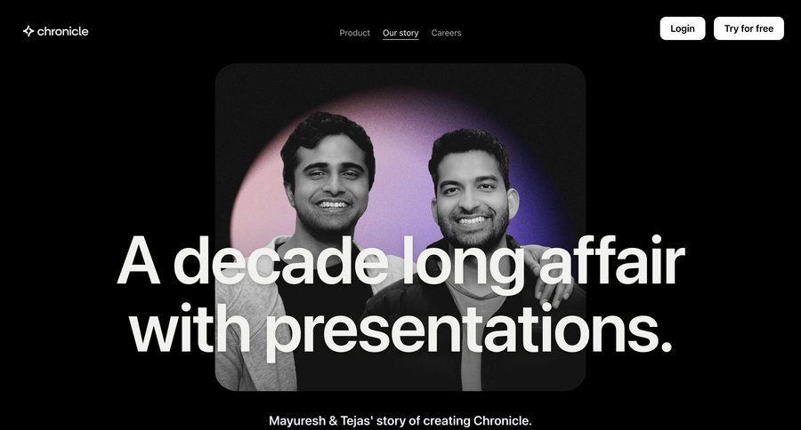Chronicle
				about & company mission ui page example