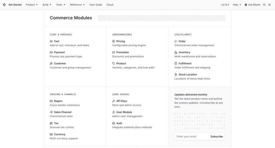Bloom
			 newsletter signup ui page example