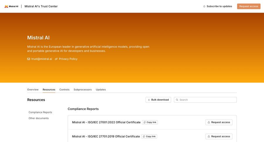 Mistral
				resources ui page example