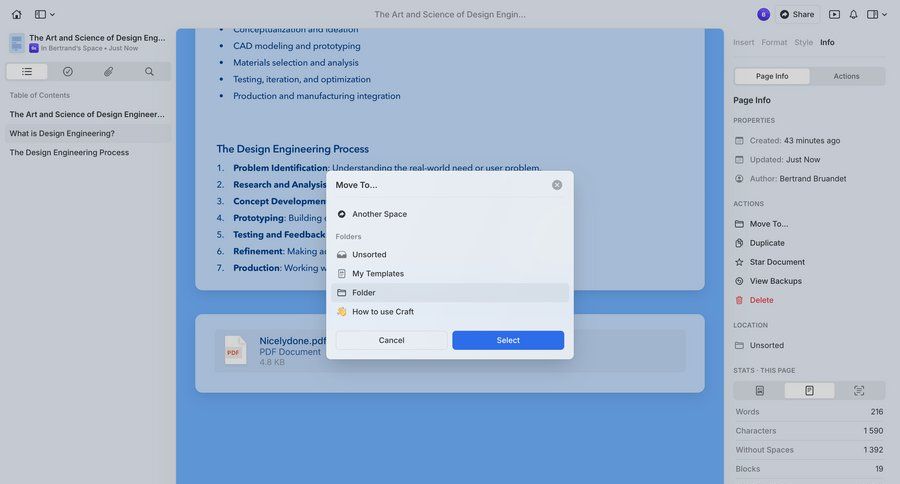 Craft
			 knowledge base file organization ui page example