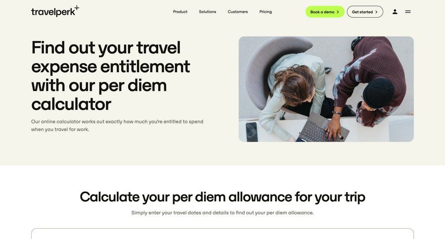 Travelperk
			 expense management interactive map ui page example