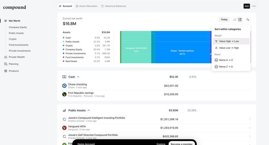 Compound
				dropdown & other states page example