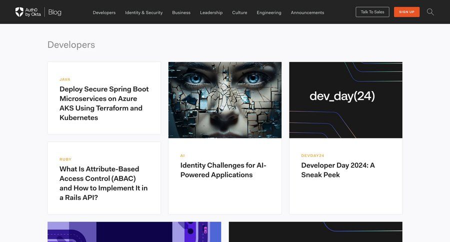 Auth0
			 announcement press release blog templates pagination ui page example