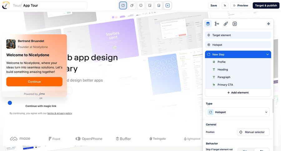 Jimo
			 onboarding form editor onboarding modal file upload modal sidebar create menu not found modern pagination enterprise settings ui page example