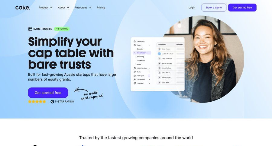 Cake
				company ui page example
