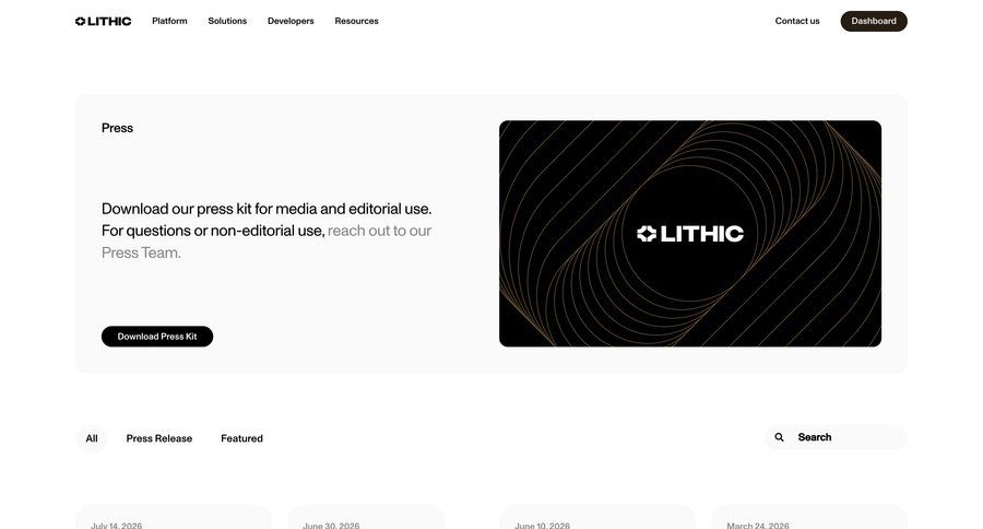 Lithic
				list ui page example