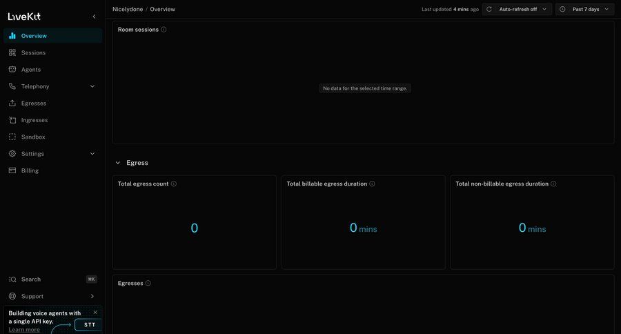 Livekit
				settings ui page example