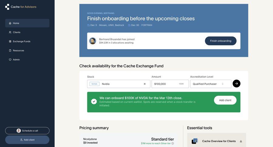 Cache
				home ui page example