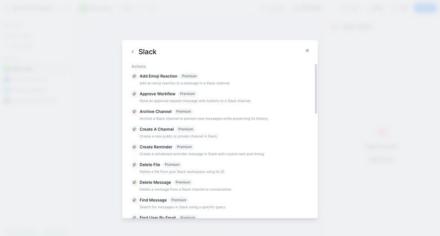 Lindy
			 configuration settings communication integration ui page example