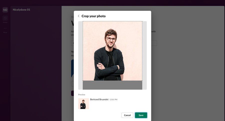 Slack
				profile page example