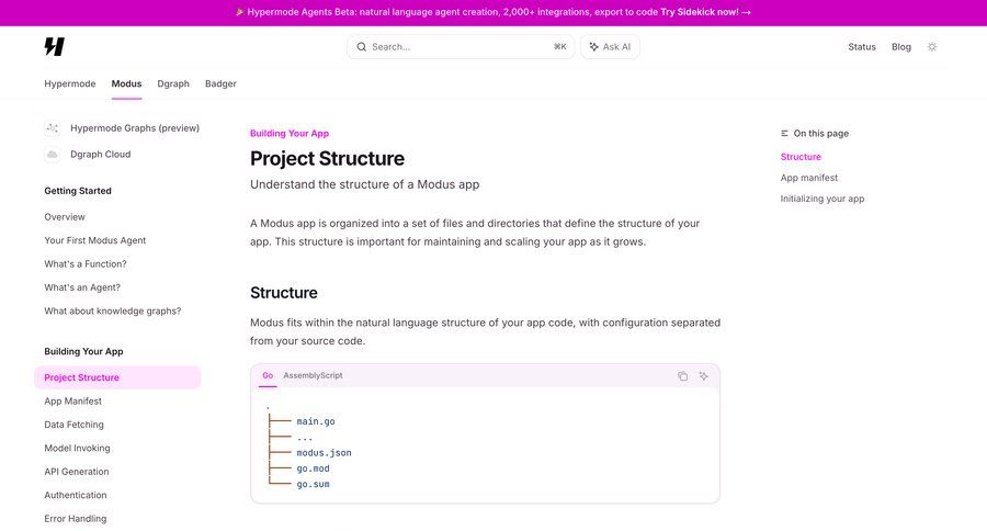 Hypermode
				detail page ui page example