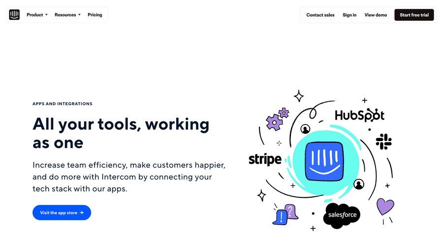 Intercom
			 integration connect service localization ui page example