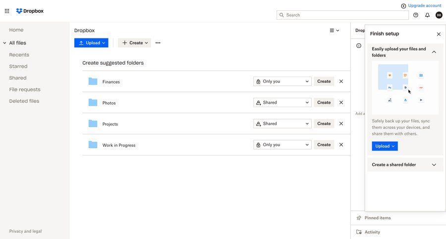 Dropbox
			           ux ui design