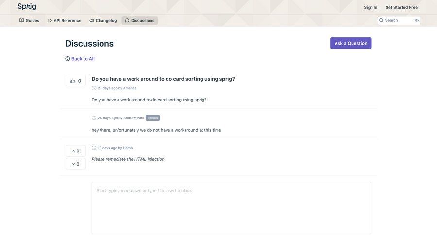 Sprig
			 doc documentation changelog docs markdown editor ui page example