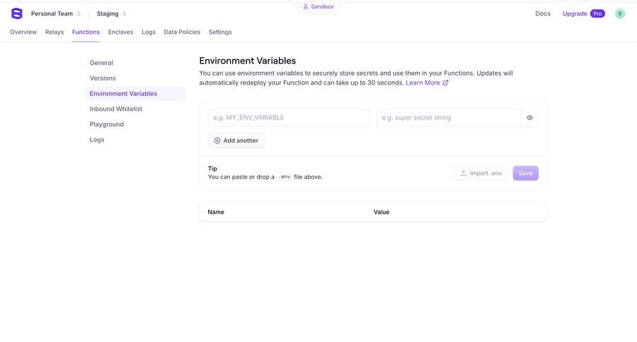 Evervault
			settings workspace settings configuration settings grid form file upload full-screen layout parameters import tool upload file version control ui page example