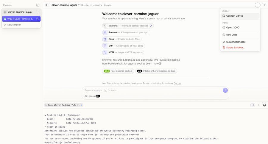 Poolside
				home ui page example