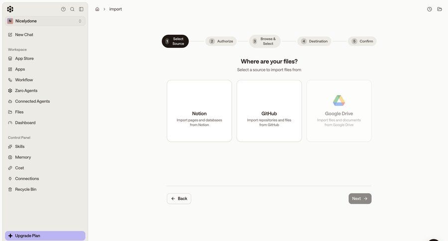 Zaro
			import integration setup ui page example