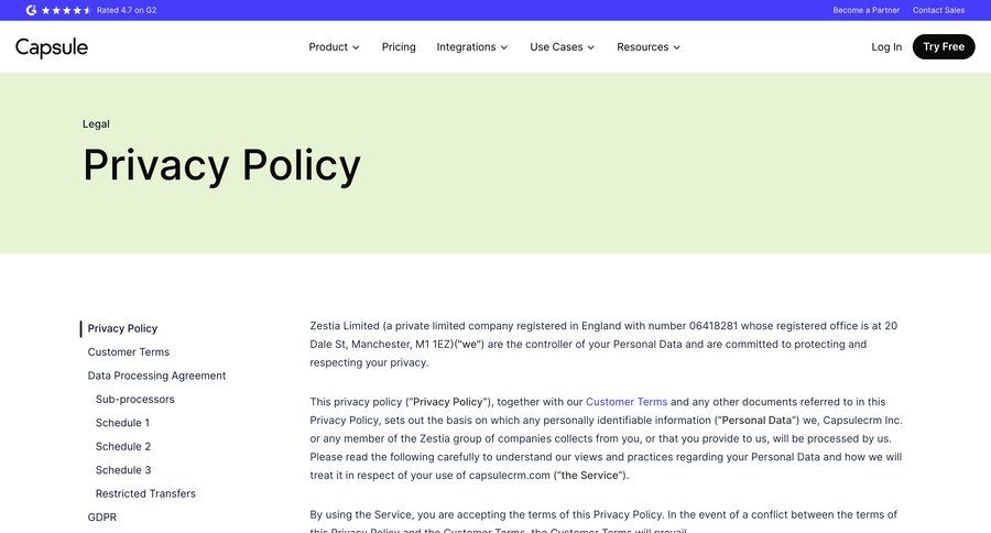 Capsule
				article ui page example
