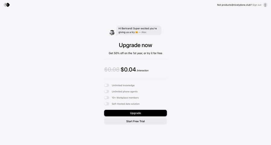 Lemni
			 full-screen layout free trial call intelligence call to action setup on boarding ui page example